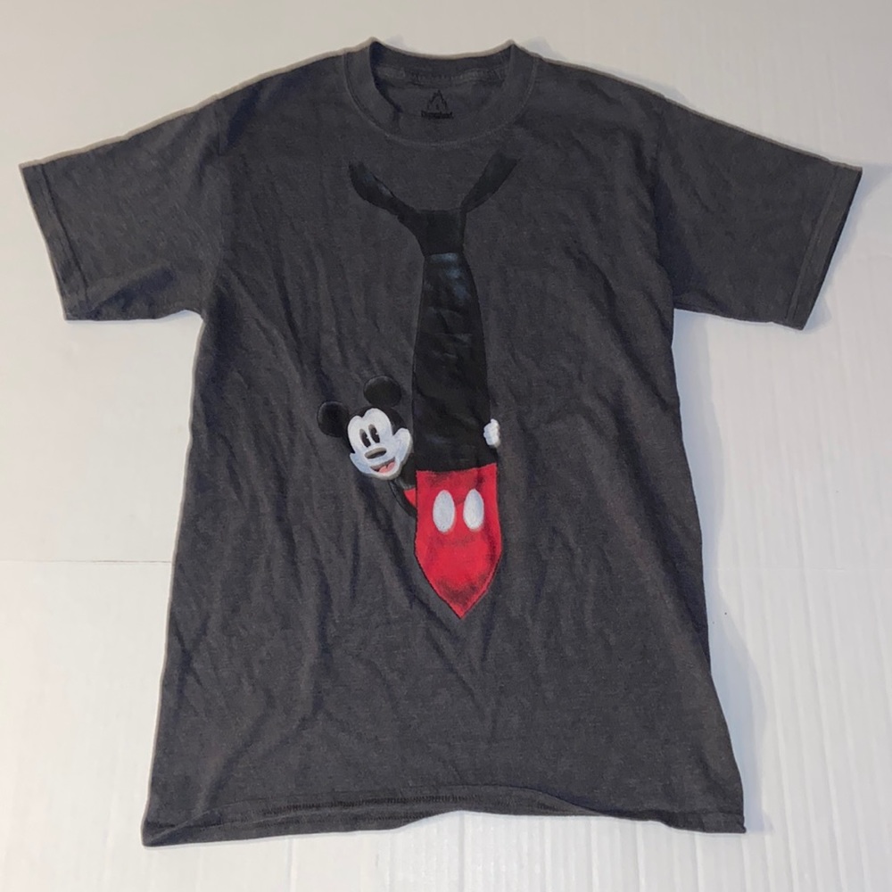 Disney Adult Small Mickey Mouse Distressed Graphic Short Sleeve Tee Shirt